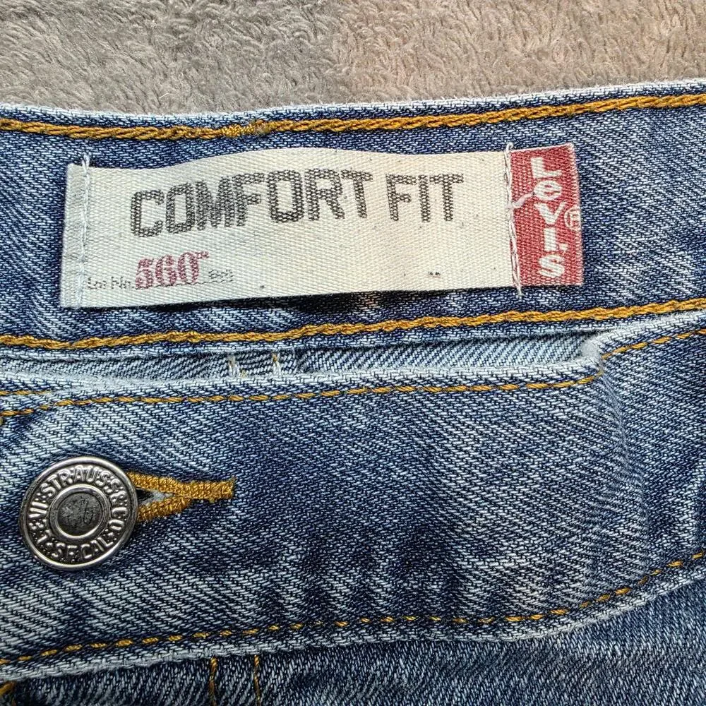 Levi's 560 Comfort Fit Jeans Mens 42x36 Blue Medium Wash Relaxed Tapered Denim